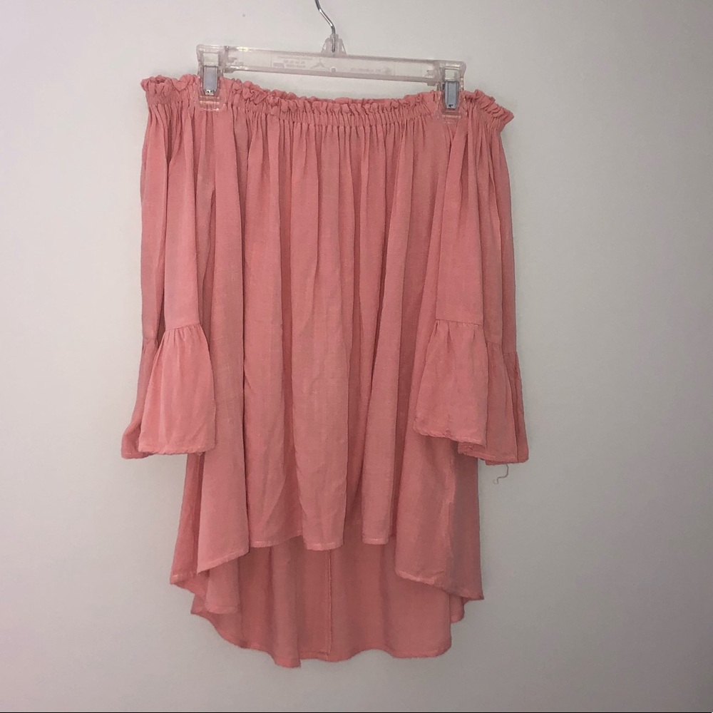 Pink off the shoulder top